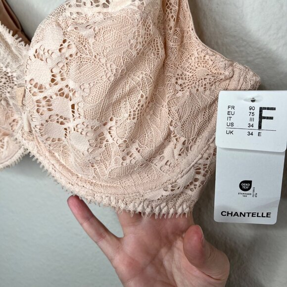 Chantelle Day to Night Full Coverage Unlined Lace Underwire Bra 34DDD c15f10 - Picture 3 of 9